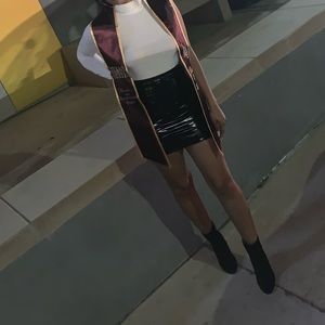 Shape Vinyl Mini Skirt